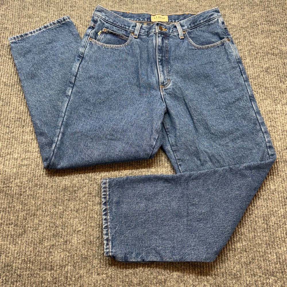 LL Bean Double L Jeans 34x29 Flannel Lined Classic Fit Workwear Denim